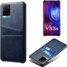 Vivo Y21 / Vivo Y21S / Vivo Y33S Darbeye Dayanıklı Telefon Kaplaması Pu Deri ve Pc Telefon Kılıfı 2 Kart Yuvası ile (Yurt Dışından)