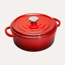 Demirdöküm 24 cm Derin Tencere Kırmızı