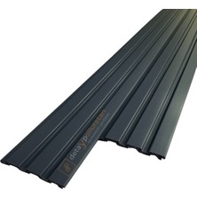 Detay Poliuretan  Duvar Paneli ( 10 Adet - 11X290 cm )  Detaypoliuretan Zer Mat Antrasit Dekoratif Lambri - Pvc Lambiri DP-404-302-9