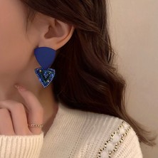 Avrupa ve Amerika Birleşik Devletleri Tarzı Mavi Moda Küpeler, Narin ve Çok Yönlü (Yurt Dışından)