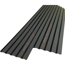 Detay Poliuretan Duvar Paneli ( 6 Adet - 20 x 290  cm )Mega Siyah Antrasit Dekoratif Lambri - Pvc Lambiri  DP-405-107-4