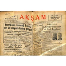 Gökçe Koleksiyon Akşam Gazetesi 4 Mayıs 1948 - Amerika Nın Vereceği 4 Denizaltı  GZ71434