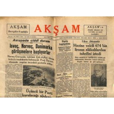 Gökçe Koleksiyon Akşam Gazetesi 2 Mart 1948 - Hazine Vekili 654 Bin Liranın Tahsilini Istedi  GZ71463