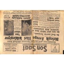 Gökçe Koleksiyon Son Saat Gazetesi 7 Mayıs 1948 - Yusuf Kıpçak 30 Seneye Mahkum  GZ71062