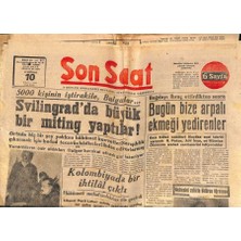 Gökçe Koleksiyon Son Saat Gazetesi 10 Nisan 1948 - Bulgarlar Svilingradda Büyük Miting Yaptılar  GZ71068