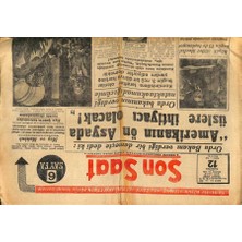 Gökçe Koleksiyon Son Saat Gazetesi 12 Nisan 1948 - Amerikanın Ön Asyada Üslere Ihtiyacı Olacak  GZ71381