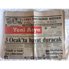 Gökçe Koleksiyon Yeni Asya Gazetesi 28 Aralık 1990 - Özal Bursada Yuhalandı ! GZ73039