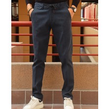 Erkek, bel bağcıklı, yandan lastikli, Regular-Fit, Old Money Culture pantolon