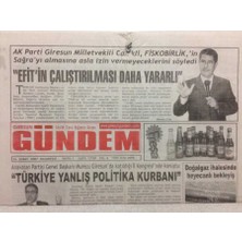 Gökçe Koleksiyon Giresun Gündem Gazetesi   26 Şubat  2007 - Türkiye Yanlış Politika Kurbanı   GZ32748
