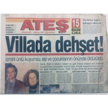 Gökçe Koleksiyon Ateş Gazetesi  - 31 Mart 1997 - Izmirli Ünlü Kuyumcu Şems Ilkan Öldürüldü   GZ46871