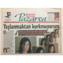 Gökçe Koleksiyon Akşam Gazetesi Pazarca Eki 5 Ekim 1997 - Nilüfer Yaşlanmaktan Korkmuyorum Dedi  GZ34283