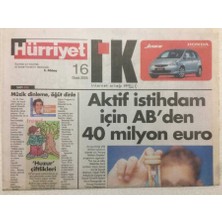 Gökçe Koleksiyon Hürriyet Gazetesi Insan Kaynakları Eki 16 Ocak 2005 - Aktif Istihdam Için Abden 40 Milyon Euro    GZ47922