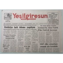 Gökçe Koleksiyon Yeşil Giresun Gazetesi 31 Mayıs 2003 Fiskobirlik Bayilerini Devreye Sokacak -GZ33385