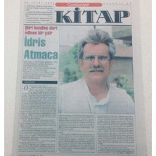 Gökçe Koleksiyon Cumhuriyet Gazetesi Kitap Eki - 28 Eylül 2000 - Şiiri Kendine Dert Edinen Bir Şair Idris Atmaca   GZ46652