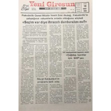 Gökçe Koleksiyon Yeni Giresun Gazetesi   18 Mart  1994SHP Belediyecilikteki Başarısını Anlattıçağdaş Kentler Için Shpye   GZ30093