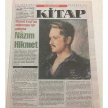Gökçe Koleksiyon Cumhuriyet Gazetesi Kitap Eki 19 Ekim 2000 - Mehmet Fuattan Mükemmel Çalışma Nazım Hikmet    GZ48591