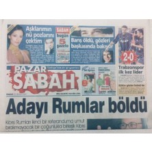Gökçe Koleksiyon Sabah Gazetesi  Pazar Eki  - 25 Nisan 2004 - Adayı Rumlar Böldü    GZ46787