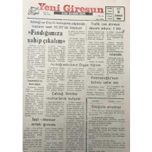 Gökçe Koleksiyon Yeni Giresun Gazetesi   5 Temmuz  1994İSTANBULUN Nüfusu 4 Yıl Sonra 10 Milyonu Aşacak     GZ30063