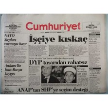 Gökçe Koleksiyon Cumhuriyet Gazetesi 21 Kasım 1994 Uğur Dündar Rpli Rize Belediye Başkanının Gerçekleri Inkar Ettiğini Söyledi - GZ44708