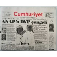 Gökçe Koleksiyon Cumhuriyet Gazetesi 29 Temmuz 1994 Çillerin Güvencesi Mhp ve Transfer - GZ44709