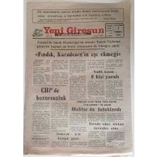 Gökçe Koleksiyon Yeni Giresun Gazetesi 1 Temmuz 1995  -  Fındık Karadenizin Aşı Ekmeği   GZ31079