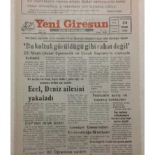 Gökçe Koleksiyon Yeni Giresun Gazetesi  24 Nisan 1995 - Vali Şahin,bu Koltuk Görüldüğü Gibi Değil  GZ34646