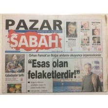 Gökçe Koleksiyon Sabah Gazetesi Pazar Eki 19 Aralık 1999 - Orhan Pamuk Boğazdan Geçen Gemiler    GZ47843