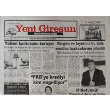 Gökçe Koleksiyon Yeni Giresun Gazetesi 10 Mart 2006-VALININ Talebiyle Eğribel Tünelle Geçilecek        GZ45766