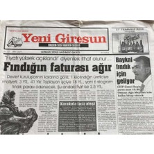 Gökçe Koleksiyon Yeni Giresun Gazetesi 27 Temmuz 2006-SALIH Erdem Hükümete Vatan Haini Gibi Anlatıldık    GZ45705