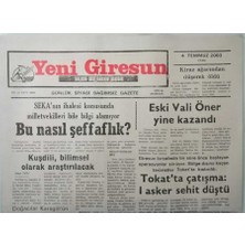 Gökçe Koleksiyon Yeni Giresun Gazetesi 4 Temmuz 2003 Kuşdili Bilimsel Olarak Araştırılacak -GZ33282