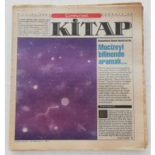 Gökçe Koleksiyon Cumhuriyet Gazetesi Kitap Eki 8 Eylül 1994 -Güney Gönençin Hep Aranızda Olacağımını Nezihe Bahar Tanıtıyor.- GZ45928