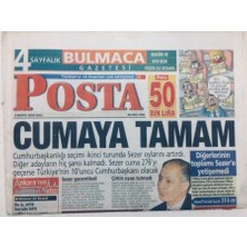 Gökçe Koleksiyon Posta Gazetesi   2 Mayıs 2000  - Hülya Avşarın Uyanıklığı     GZ47676