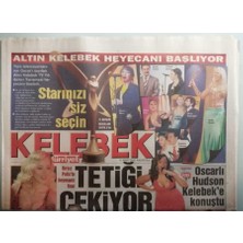Gökçe Koleksiyon Hürriyet  Gazetesi Kelebek Eki 12 Mart 2007 Starınızı Siz Seçin - Ceme Şapkayla Para Topladı   - GZ44359