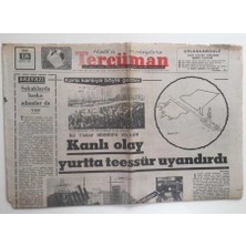 Gökçe Koleksiyon Tercüman Gazetesi 18 Şubat 1969 - Kanlı Olay Yurtta Teessür Uyandırdı GZ6347