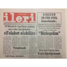 Gökçe Koleksiyon Giresun Ileri  Gazetesi  27 Temmuz 1994 - Felaket Olabilir  GZ38325