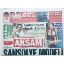 Gökçe Koleksiyon Akşam Gazetesi 10 Temmuz 2007 - Şansölye Modeli  GZ42901
