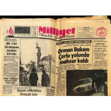 Gökçe Koleksiyon Milliyet Halk Gazetesi 9 Şubat 1976 - Orman Bakanı Çorlu Yolunda Mahsur Kaldı  GZ70534