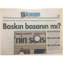 Gökçe Koleksiyon Gazete Pazar Gazetesi Joker Eki  11 Mayıs 1997 - Baskın Basanın Mı?   GZ50423