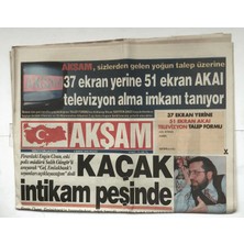 Gökçe Koleksiyon Akşam Gazetesi 5 Mayıs 1996 - Kaçak Intikam Peşinde     GZ5699