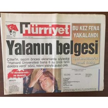 Gökçe Koleksiyon Hürriyet  Gazetesi  25 Nisan 1999 - Tansu Çillerin Yalanları Ortaya Çıktı GZ6957