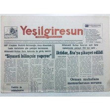 Gökçe Koleksiyon Yeşil Giresun Gazetesi 8 Ağustos 1994 - Iktidar Ataya Şikayet Edildi  GZ41172
