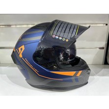 MTS Kask Mts Pro 910 Güneş Gözlüklü Mavi/turuncu