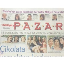Gökçe Koleksiyon Milliyet Gazetesi Pazar  Eki  7 Aralık 1997 -  Çağla Şikel  Çikolata Yemekten Korkmuyorum GZ36437