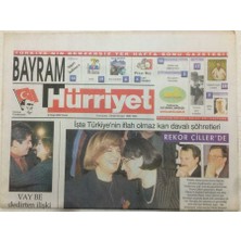 Gökçe Koleksiyon Hürriyet Gazetesi Bayram Eki 9 Ocak 2000 - Sibelden Bayramlık Açıklama   GZ52044