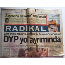 Gökçe Koleksiyon Radikal Gazetesi 9 Nisan 1997 - Türkeşe Ankarada Miting Gibi Cenaze   GZ39045