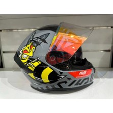 MTS Kask Mts Pro 910 Bee Güneş Gözlüklü Gri