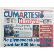 Gökçe Koleksiyon Hürriyet Gazetesi Cumartesi Eki 4 Ocak 2003 - En Iyi Nirvana Ama Güç Bonoda  GZ42023
