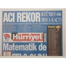 Gökçe Koleksiyon Hürriyet Gazetesi Bölge Eki 15 Eylül 1999 - Bitmeyen Senfoni   GZ52978