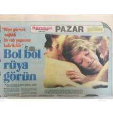 Gökçe Koleksiyon Hürriyet Gazetesi Pazar Eki 28 Mart 1976 - Bol Bol Rüya Görün  GZ35168