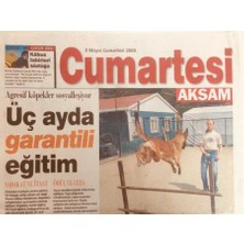 Gökçe Koleksiyon Akşam Gazetesi Cumartesi Eki  3 Mayıs 2000 - Agresif Köpekler Evcilleşiyor  GZ38835